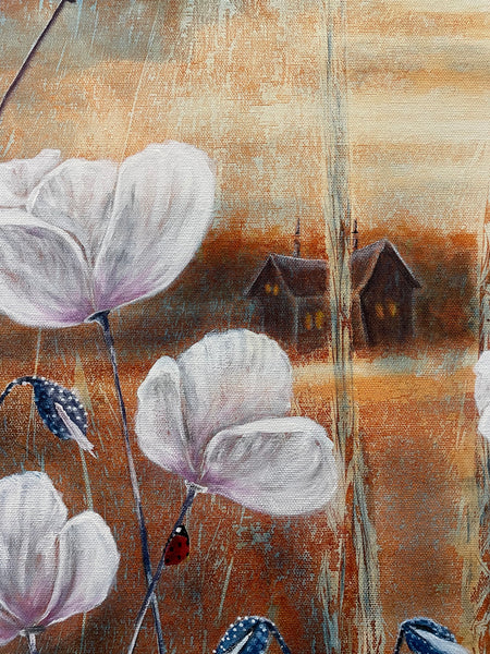 White poppies